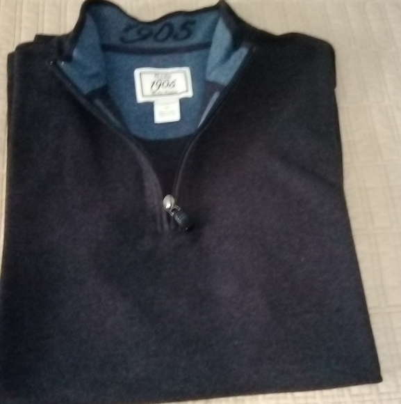 Jos.A.Bank Men's Blue 1905 Tailored Fit Sweater 100% Cotton Medium Blue - Picture 3 of 4